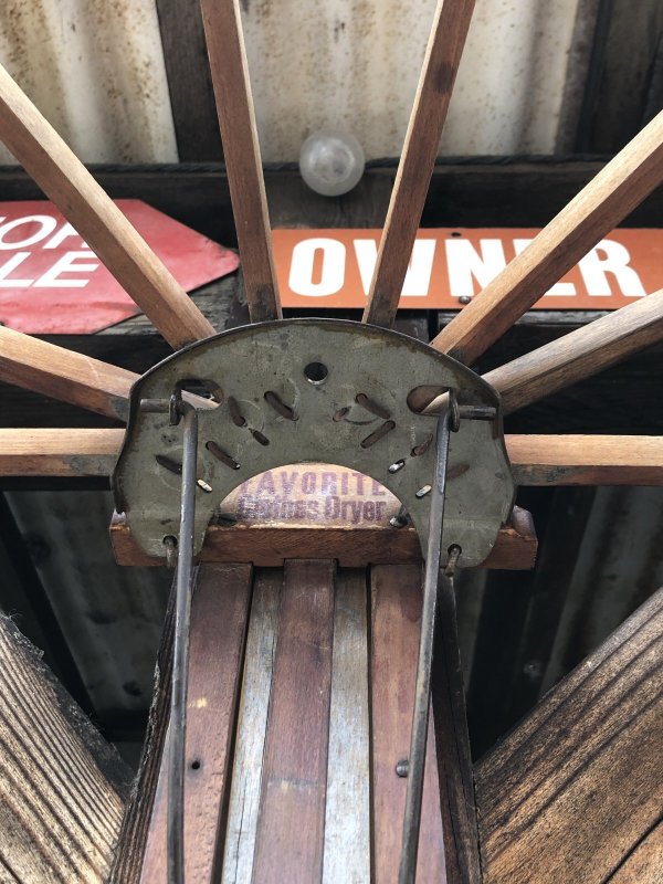 画像10: Vintage FAVORITE Folding Wall Mounted Wooden Clothes Dryer Rack (A236)