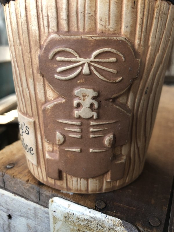 画像11: 60s Vintage Hawaiiana Harveys Lake Tahoe Tiki Barrel Mug (A239)