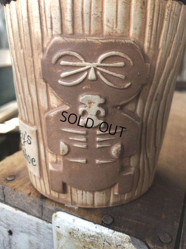 画像11: 60s Vintage Hawaiiana Harveys Lake Tahoe Tiki Barrel Mug (A239)