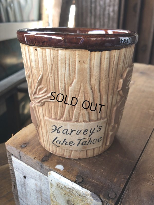 画像5: 60s Vintage Hawaiiana Harveys Lake Tahoe Tiki Barrel Mug (A239)