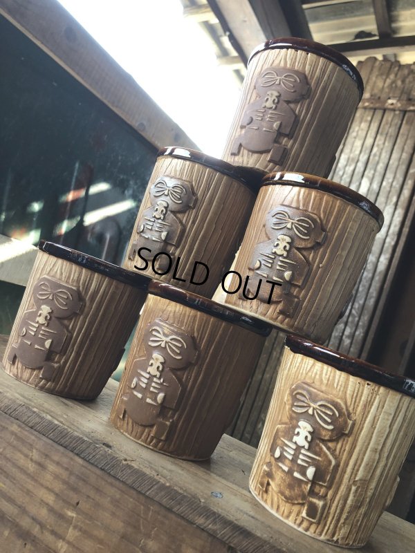 画像19: 60s Vintage Hawaiiana Harveys Lake Tahoe Tiki Barrel Mug (A239)
