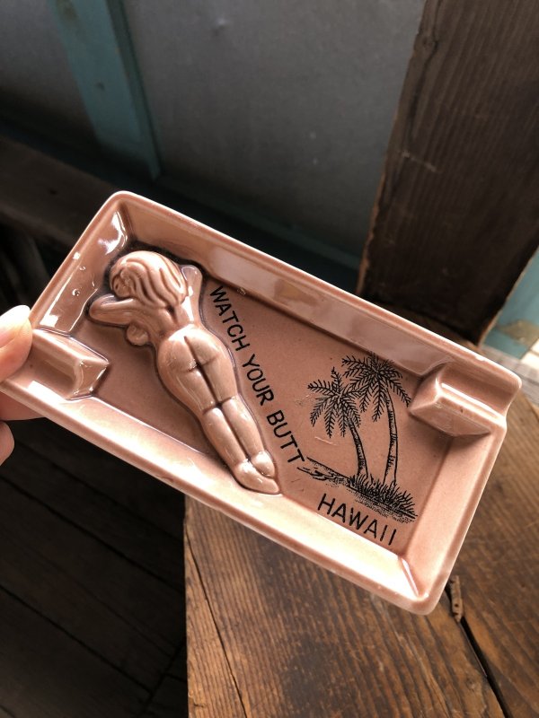 画像11: Vintage Hawaiiana Collectible Souvenir Ashtray WATCG YOUR BUTT HAWAII (A241)