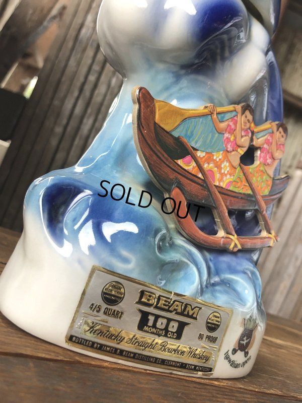 画像10: 70s Vintage Jim Beam for UNITED AIRLINES Hawaiian Open Golf Tournament Ceramic Decanter (A247)