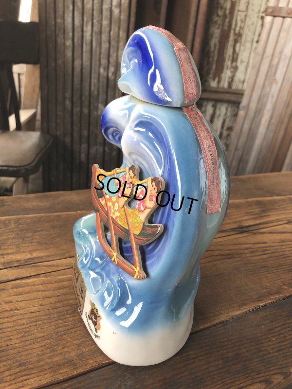 画像4: 70s Vintage Jim Beam for UNITED AIRLINES Hawaiian Open Golf Tournament Ceramic Decanter (A247)