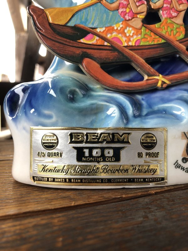 画像8: 70s Vintage Jim Beam for UNITED AIRLINES Hawaiian Open Golf Tournament Ceramic Decanter (A247)