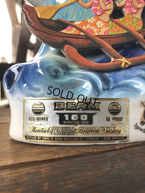 画像8: 70s Vintage Jim Beam for UNITED AIRLINES Hawaiian Open Golf Tournament Ceramic Decanter (A247)