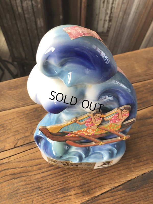 画像12: 70s Vintage Jim Beam for UNITED AIRLINES Hawaiian Open Golf Tournament Ceramic Decanter (A247)