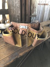 Vintage Carpenter Leather Tool Belt Pouch (A249)