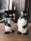 50s Vintage Kool Cigarettes Advertising Millie and Willie Penguin Salt/Pepper Shakers (A252)
