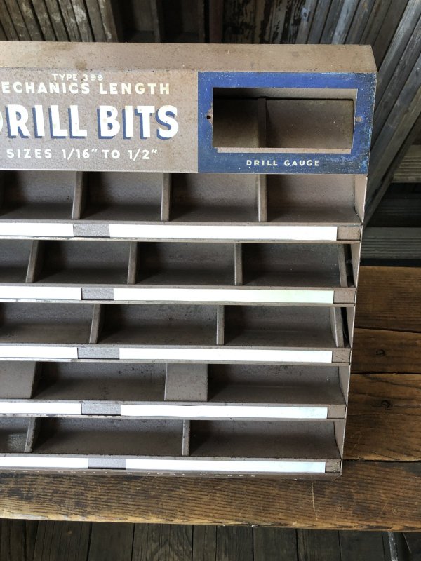 画像7: Vintage Century Drill Bit Hardware Store Display Cabinet (A256)