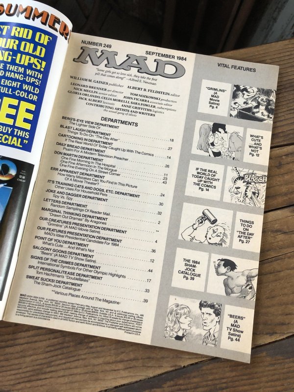 画像4: 1984 Vintage MAD Magazine No.249 Sept. '84 (A270)