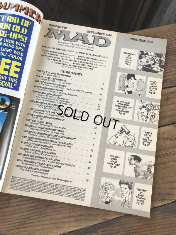 画像4: 1984 Vintage MAD Magazine No.249 Sept. '84 (A270)