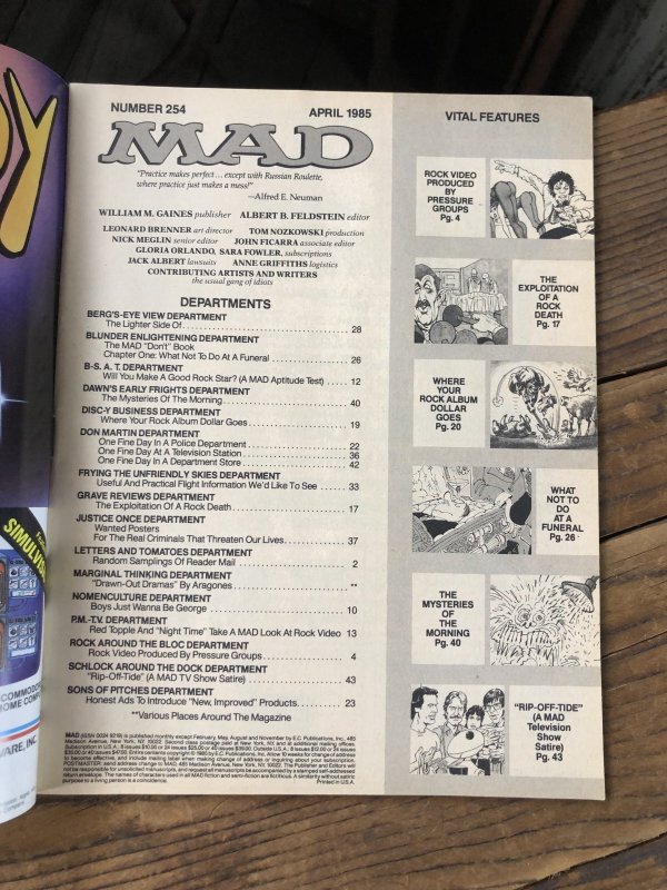 画像4: 1985 Vintage MAD Magazine No.254 April '85 (A275)