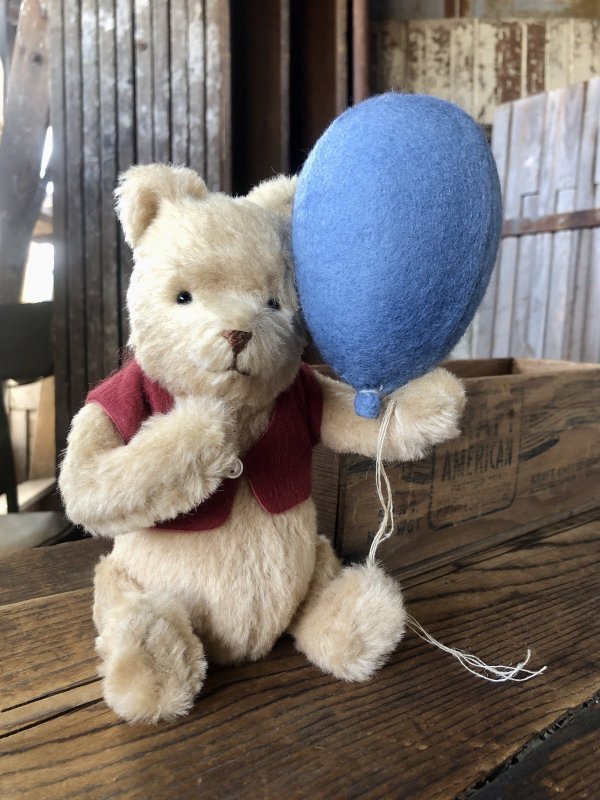 画像1: 00s John Wright Poohs Blue Balloon Doll Japan Limited 500 (A281)