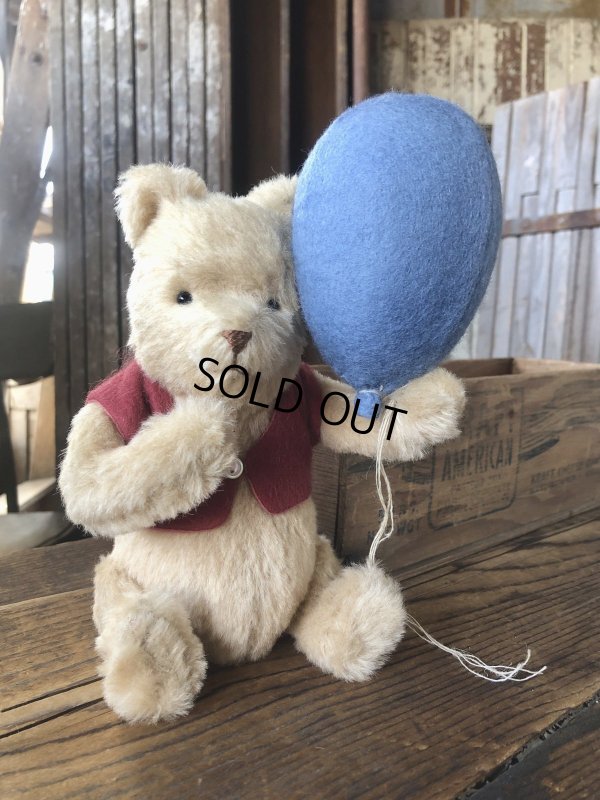 画像1: 00s John Wright Poohs Blue Balloon Doll Japan Limited 500 (A281)