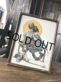 Vintage The Saturday Evening Post Norman Rockwell Art w/Frame (A283)