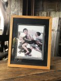 Vintage The Saturday Evening Post Norman Rockwell Art w/Frame (A285)