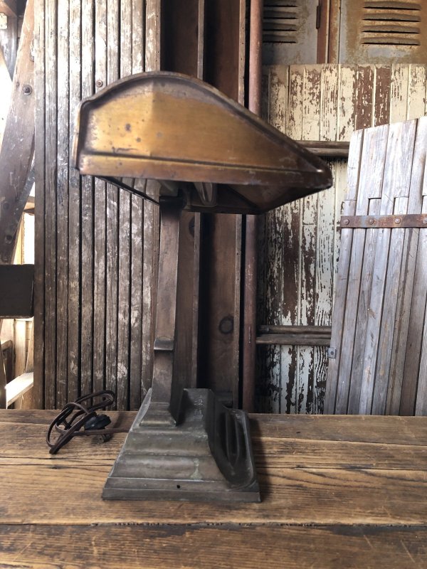 画像16: Vintage Art Deco Bankers Industrial Desk Metal Lamp (A289)