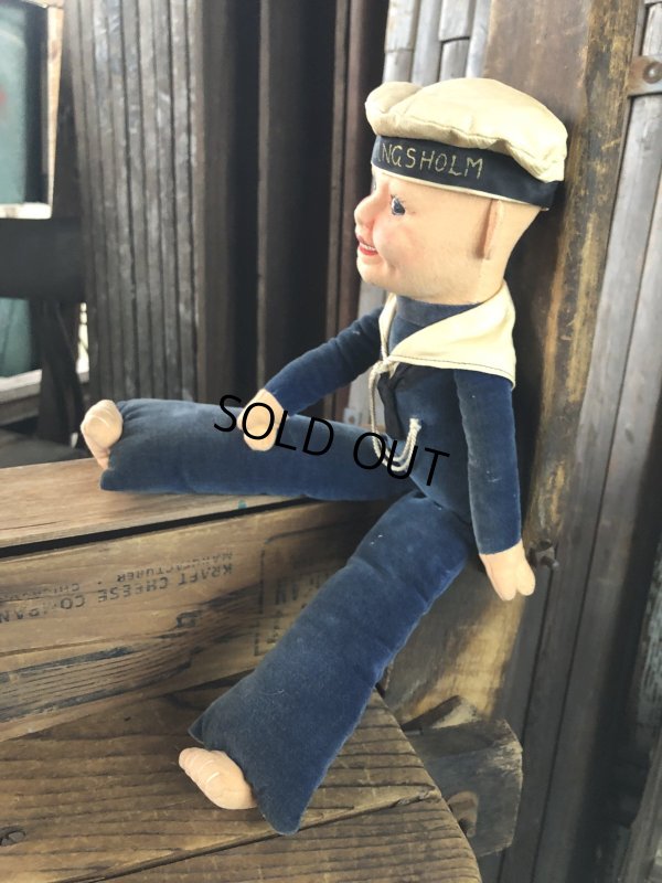 画像4: Vintage Sailor Boy Souvenir Cloth Doll M/S KUNGSHOLM (A295) 