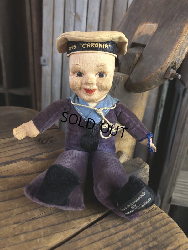 画像2: Vintage Sailor Boy Souvenir Cloth Doll R.M.S. CARONIR (A297) 