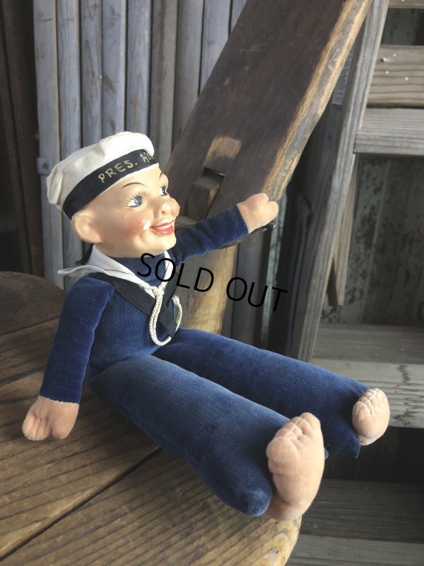 画像3: Vintage Sailor Boy Souvenir Cloth Doll PRES. HOOVER (A296) 