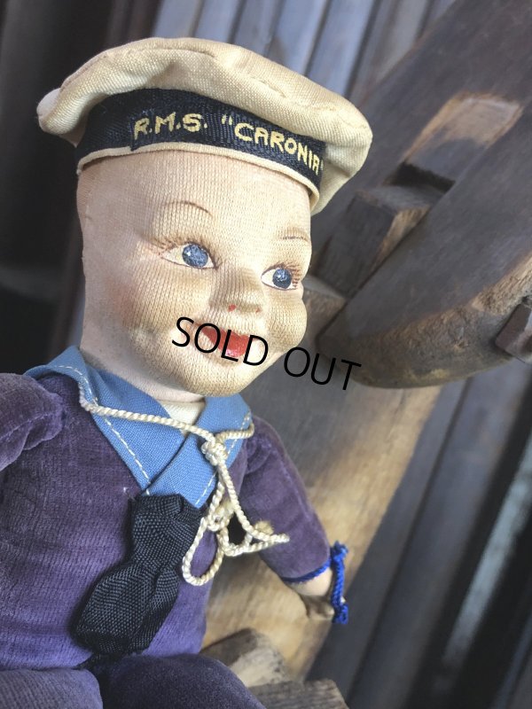 画像10: Vintage Sailor Boy Souvenir Cloth Doll R.M.S. CARONIR (A297) 
