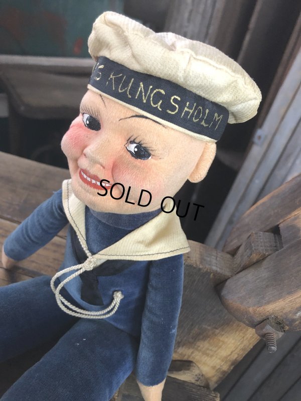 画像10: Vintage Sailor Boy Souvenir Cloth Doll M/S KUNGSHOLM (A295) 
