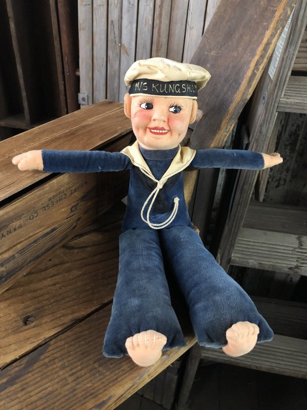 画像2: Vintage Sailor Boy Souvenir Cloth Doll M/S KUNGSHOLM (A295) 