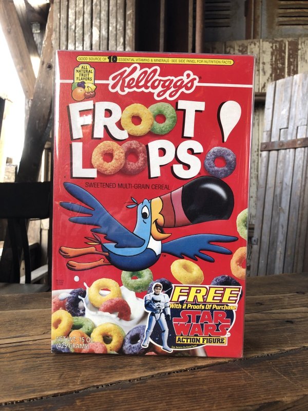 画像2: 90s Vintage Kellogg's Cereal Box FROOT LOOPS Star Wars (A300)