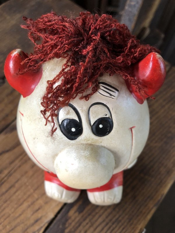 画像7: 70s Vintage Russ Berrie Wilbur Family Wilbur and Friends Ceramic Bank CAUTION Red Hot Lover (A312)