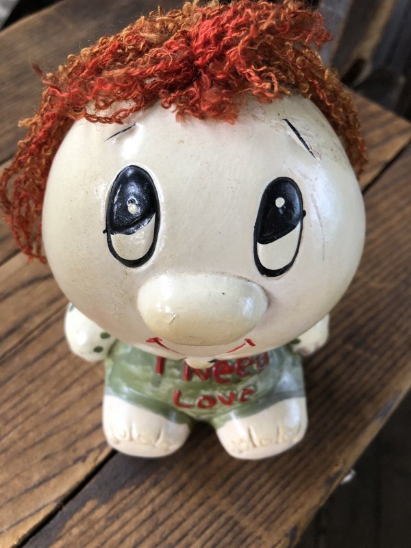 画像7: 70s Vintage Russ Berrie Wilbur Family Wilbur and Friends Ceramic Bank I Need Love (A309)