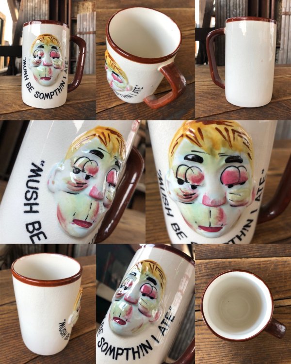画像9: 50s Vintage Enesco Funny Faces Ceramic Mug SET (A313)
