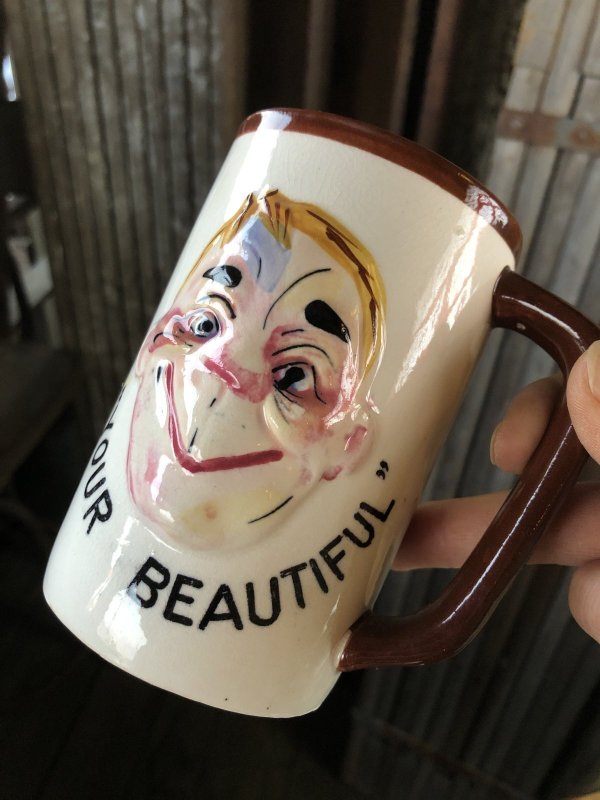 画像12: 50s Vintage Enesco Funny Faces Ceramic Mug SET (A313)