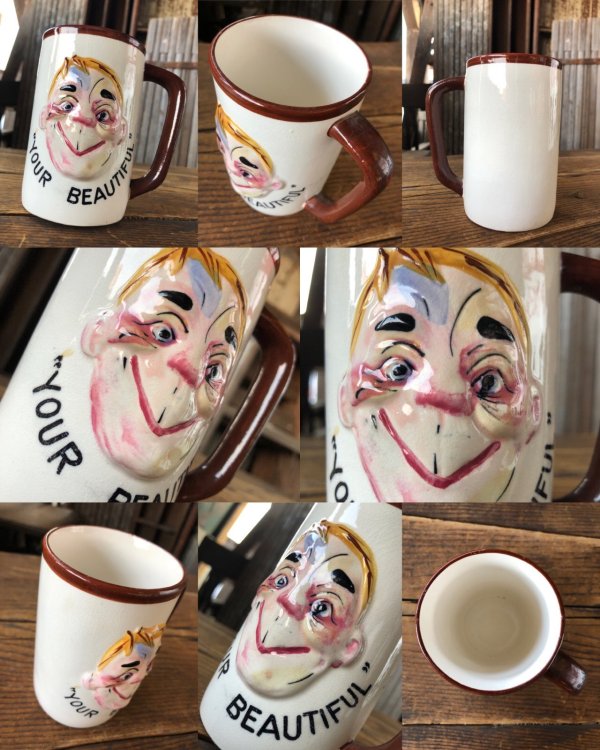 画像13: 50s Vintage Enesco Funny Faces Ceramic Mug SET (A313)