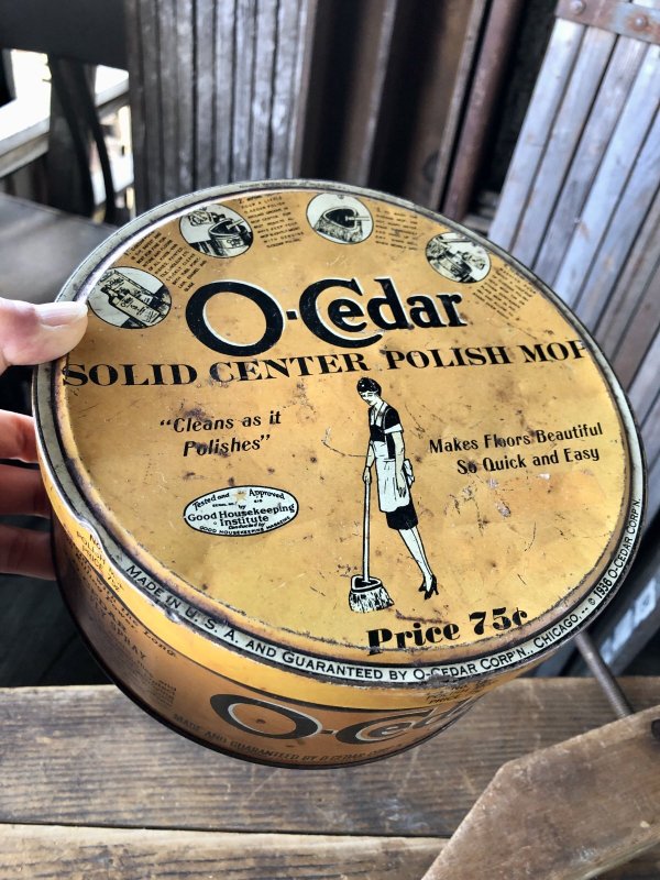 画像18: 30s Vintage O-Cedar Polish Mop Tin Can (A316)