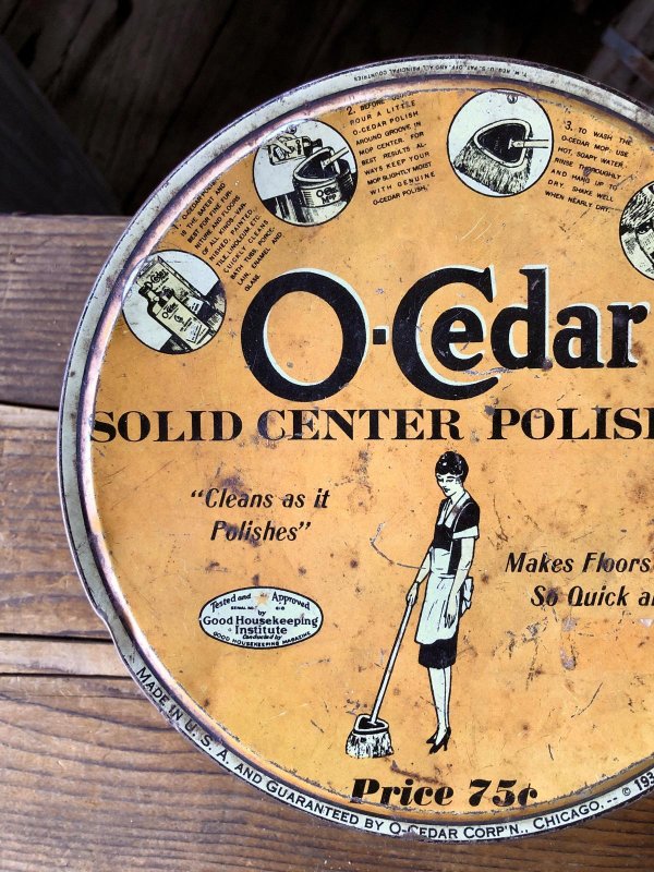 画像10: 30s Vintage O-Cedar Polish Mop Tin Can (A316)