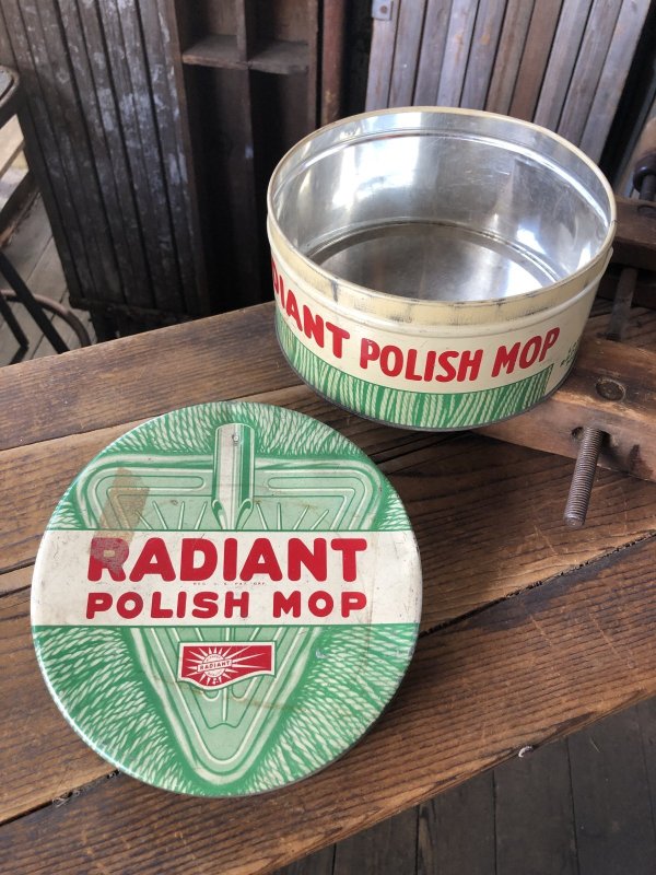 画像1: Vintage RADIANT Polish Mop Tin Can (A314)