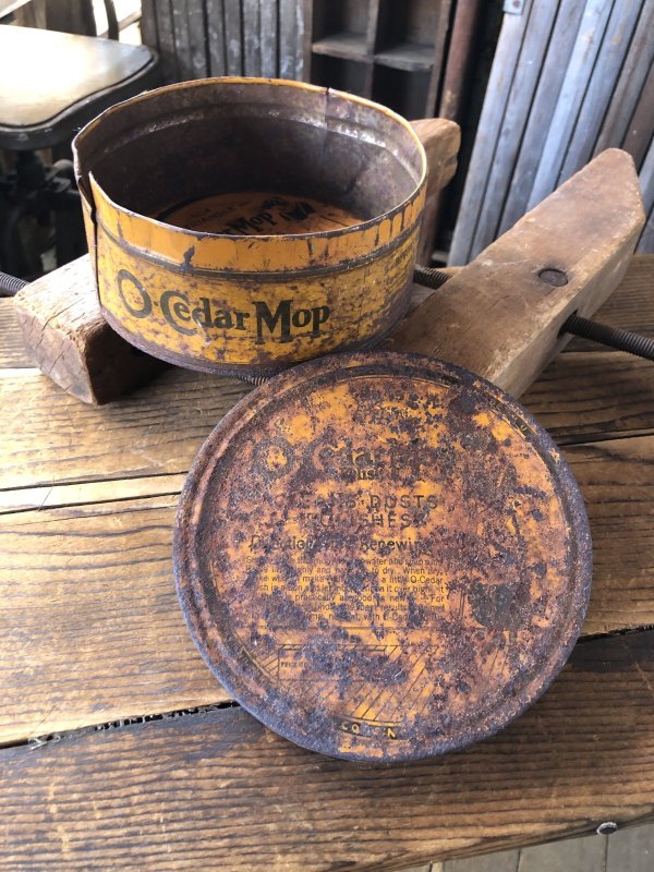 画像1: 20s Vintage O-Cedar Polish Mop Tin Can (A315)