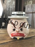 50s Vintage Angry Faced Ceramic Cuss Bank (A319)