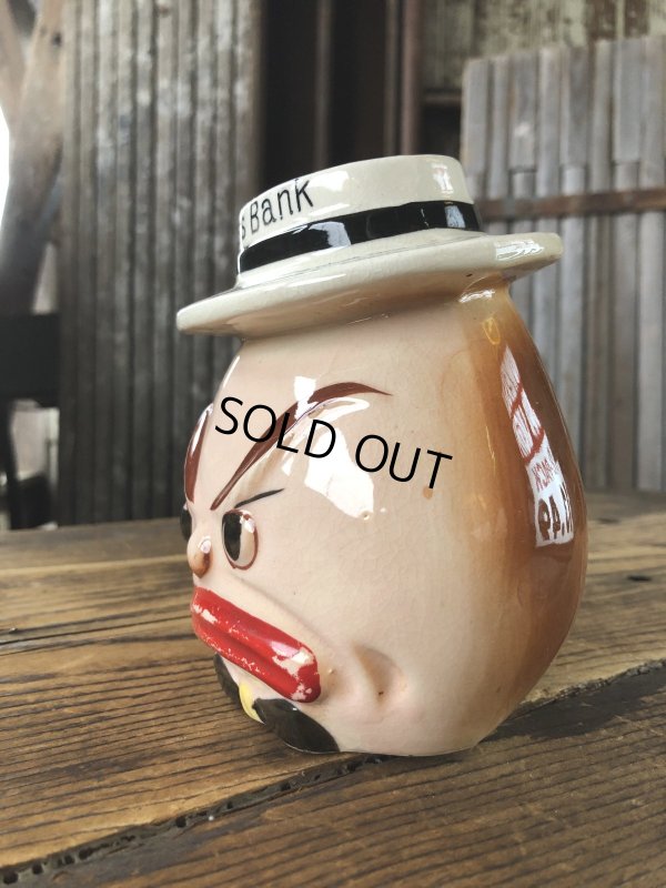 画像4: 50s Vintage Angry Faced Ceramic Cuss Bank (A319)