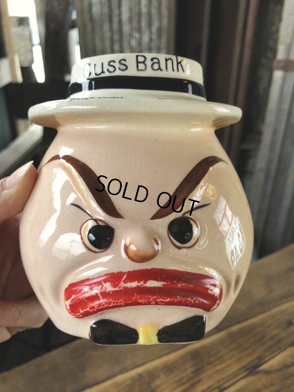 画像10: 50s Vintage Angry Faced Ceramic Cuss Bank (A319)