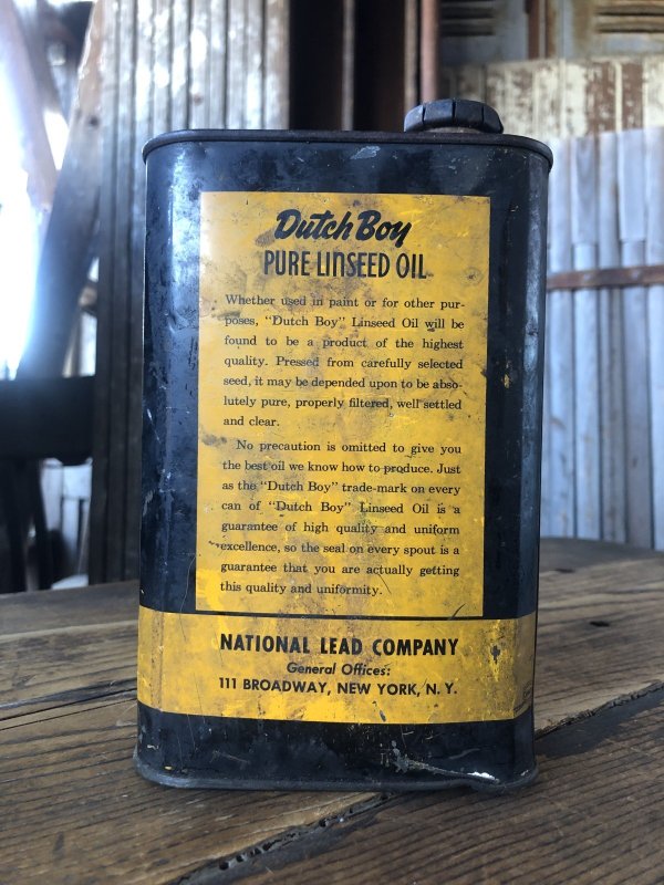 画像4: Vintage Dutch Boy Paint Linseed Oil One Quart Can (A321)