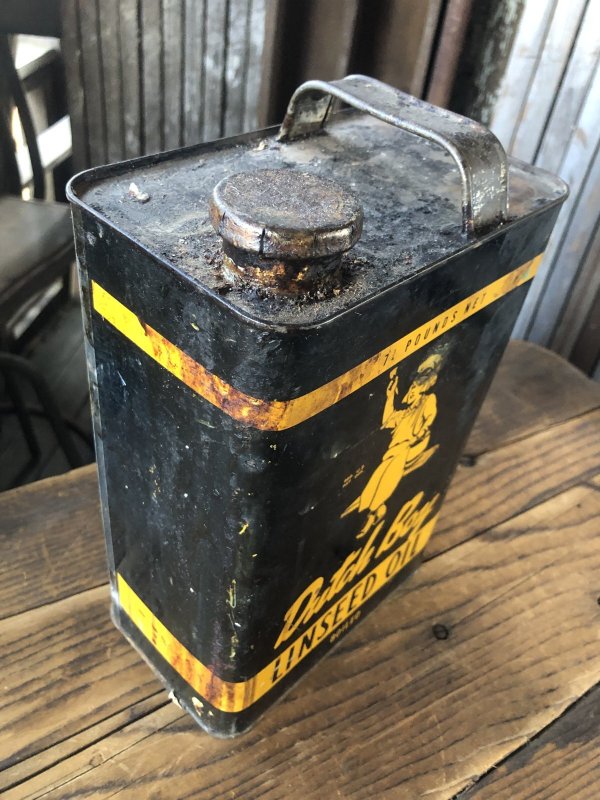 画像2: Vintage Dutch Boy Paint Linseed Oil 7 3/4 Can (A322)