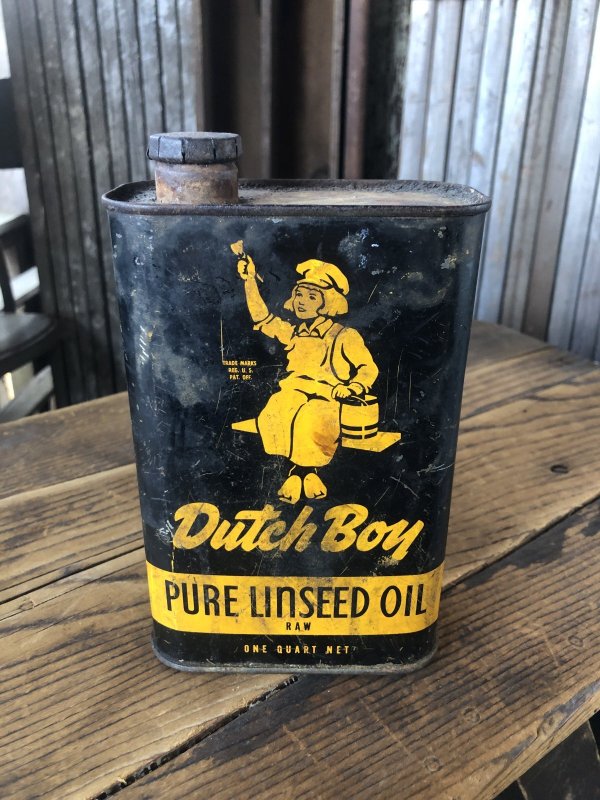 画像1: Vintage Dutch Boy Paint Linseed Oil One Quart Can (A321)