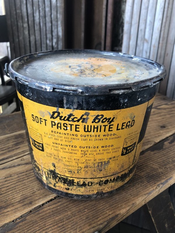 画像3: Vintage Dutch Boy White Lead Paint Can Bucket Pail (A323)