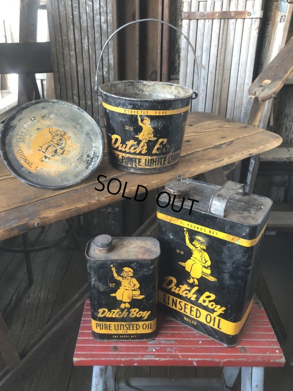 画像8: Vintage Dutch Boy Paint Linseed Oil One Quart Can (A321)