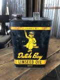 Vintage Dutch Boy Paint Linseed Oil 7 3/4 Can (A322)
