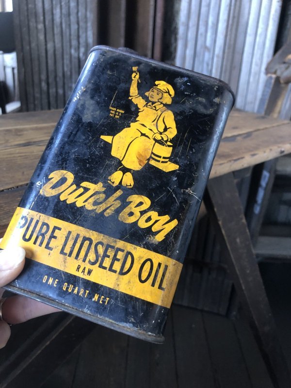 画像7: Vintage Dutch Boy Paint Linseed Oil One Quart Can (A321)