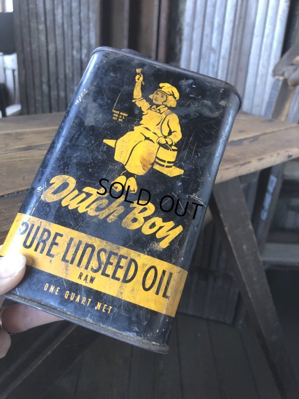 画像7: Vintage Dutch Boy Paint Linseed Oil One Quart Can (A321)