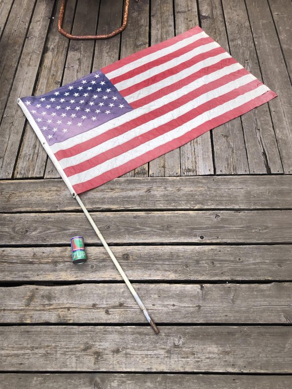 画像11: 60s Vintage Annin and Co Stars and Stripes United States American Flag 50 Stars (A326)
